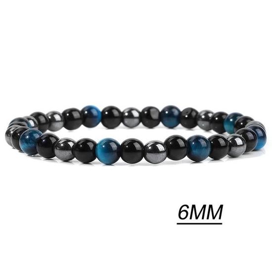 COYUN - 2 Bracelets Pierres Naturelles 7 Chakras - Arc-en-ciel & Obsidienne - Lithothérapie énergétique Style Bohème - Cadeau Spiritualité Femme - Taille Ajustable élastique