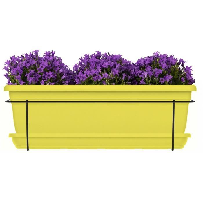 Kit jardinière avec support en métal et plateau GARDEN ID Relax 50 cm Recyclé et 100% recyclable Volume pour plantes