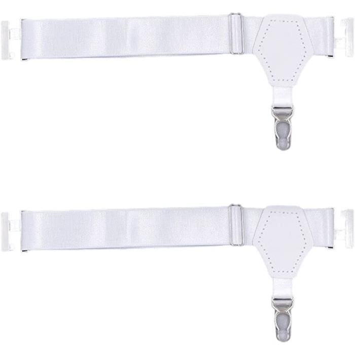 2 Paires De Boucles Porte-Jarretelles Réglables En Métal - Pour Salopette Et Bretelles