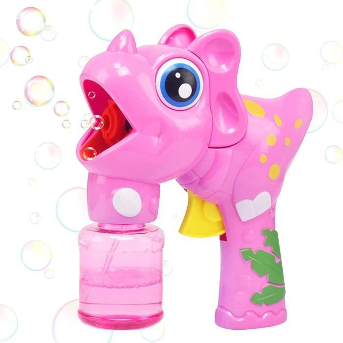 Pistolet à Bulles LED pour Enfants - Machine à Bulles de Savon Automatique avec Lumière et Réservoir 100ml Bleu