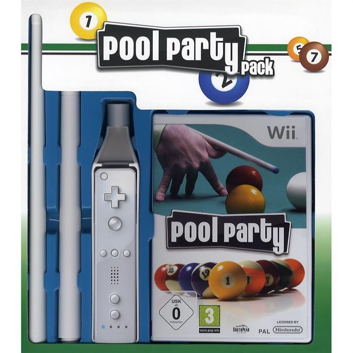 POOL PARTY PACK + UNE QUEUE DE BILLARD / JEU + ACC
