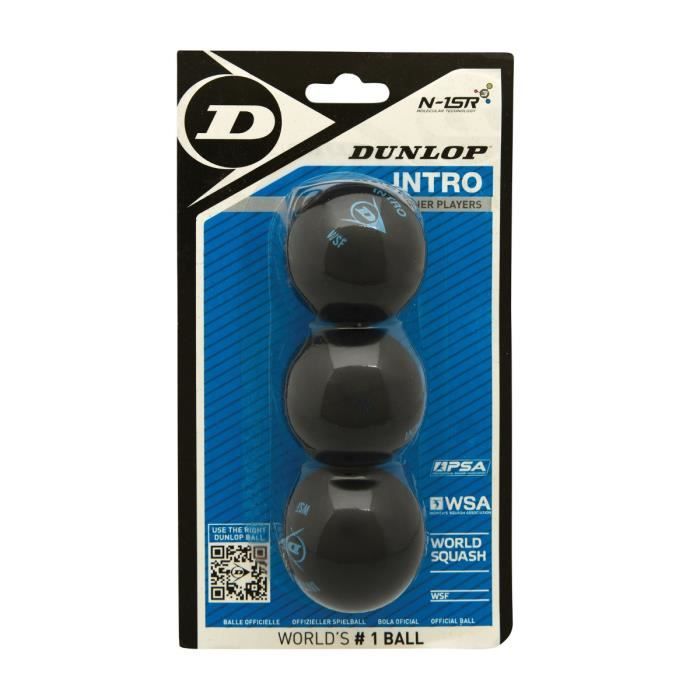 DUNLOP Balles de squash x3 Intro