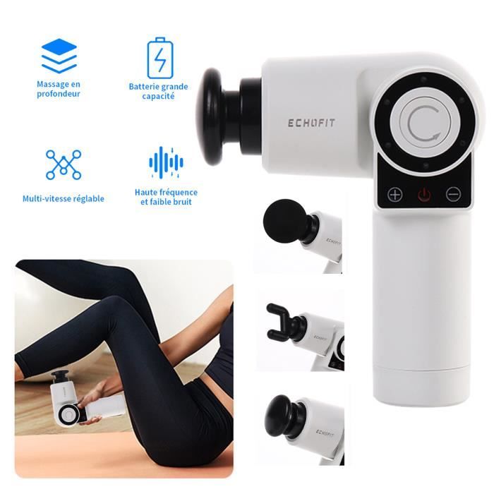 2022 Hot Model Pistolet de massage musculaire – 6 vitesses + 4 Appuyez sur Pistolet de massage de réparation musculaire relax