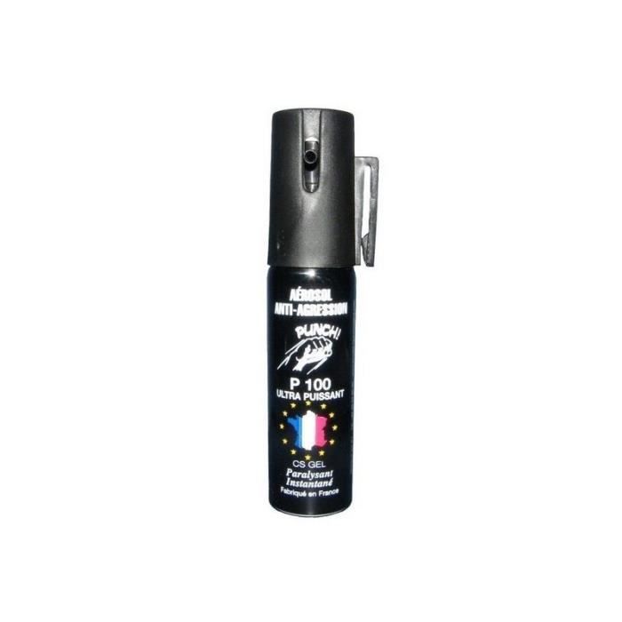 Bombe lacrymogène 25 ml gel anti agression