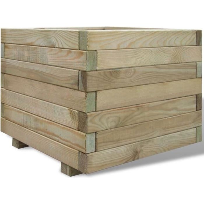 ♫4095Magnifique Excellent qualité- Jardinière surélevée - Jardinière pour intérieur ou extérieurr Bac à fleurs Jardin50x50x40 cm Boi