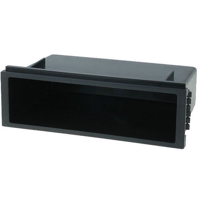 Vide poche 1DIN pour emplacement auto radio ISO - Prof 103mm - ouv 168x49mm