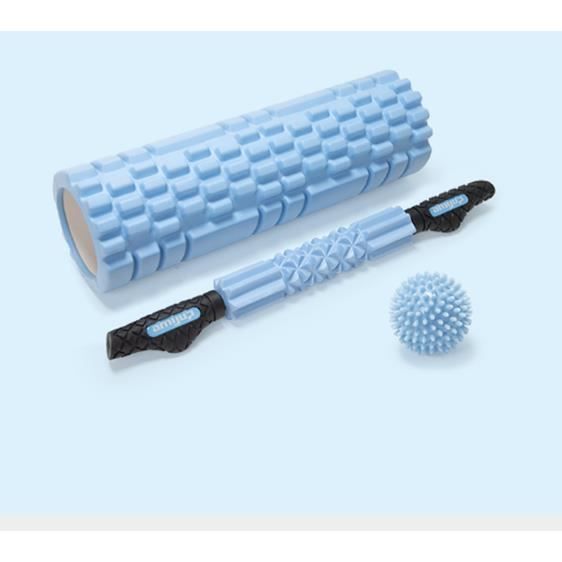3 en 1 Rouleau de Massage en Mousse, Bâton De Massage, Balle Picots, pour Débutants, Massage Pilates Yoga Exercise Fitness Gym Débu