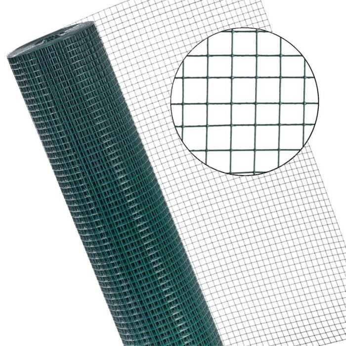 Fil de fer pour volière 4 angles 1x25 m cage 16x16 mm grillage pour clôture vert ESTEXO