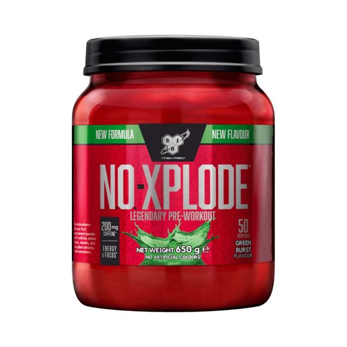 BSN NO Xplode Poudre d'Entraînement Énergie et Concentration 650g - Green Burst