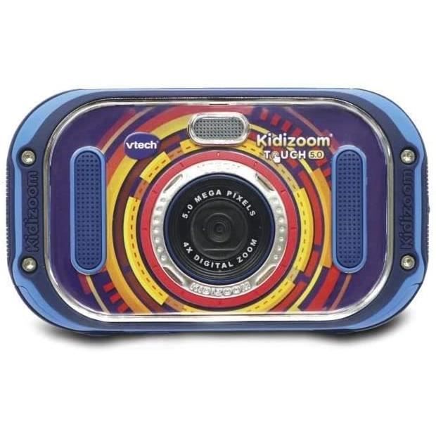 VTech- Kidizoom Touch 5.0 Appareil Photo, 163505, Bleu - Version FR43