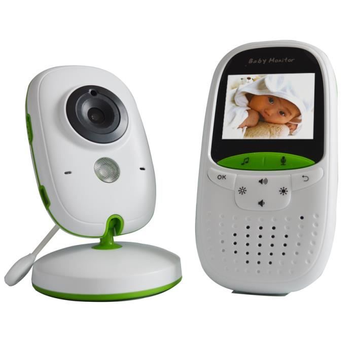 BABY PHONE - ECOUTE BEBE,Moniteur Talkie pour bébé VB602 Portable, Talkie, intelligent, caméra bébé, sécurité vidéo- Type EU plug