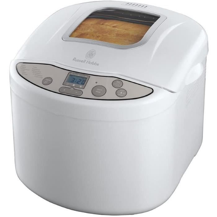 Russell Hobbs Machine à Pain Automatique 660W, 4 Programmes : Pain Classique, Baguette, Pain Complet, Pâte à Pizza - 18036-56