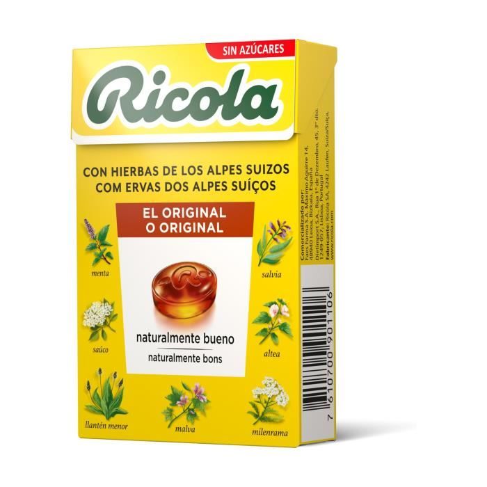 RICOLA - Bonbons aux herbes alpines suisses sans sucre 50 g