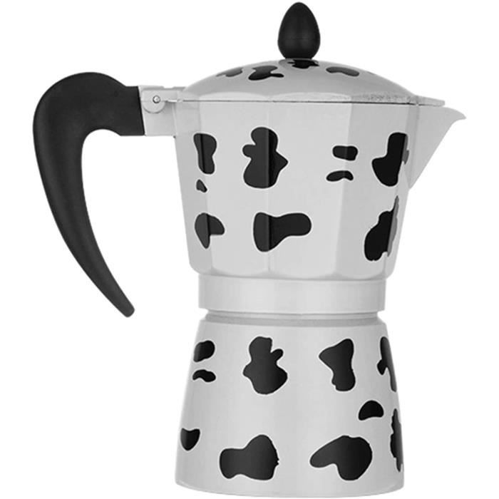 CAFETIERE Djvn Verseuse Cafetiere Universelle 1 Pc Alliage DAluminium Cafetiegravere Imprimeacute Vache Espresso Mocha Latte Per1158