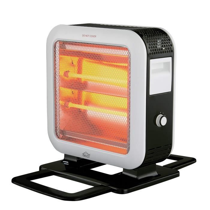 DCG Eltronic sa9889 intérieur noir, blanc 1600 W chauffage soufflant électrique Quartz chauffage soufflant électrique