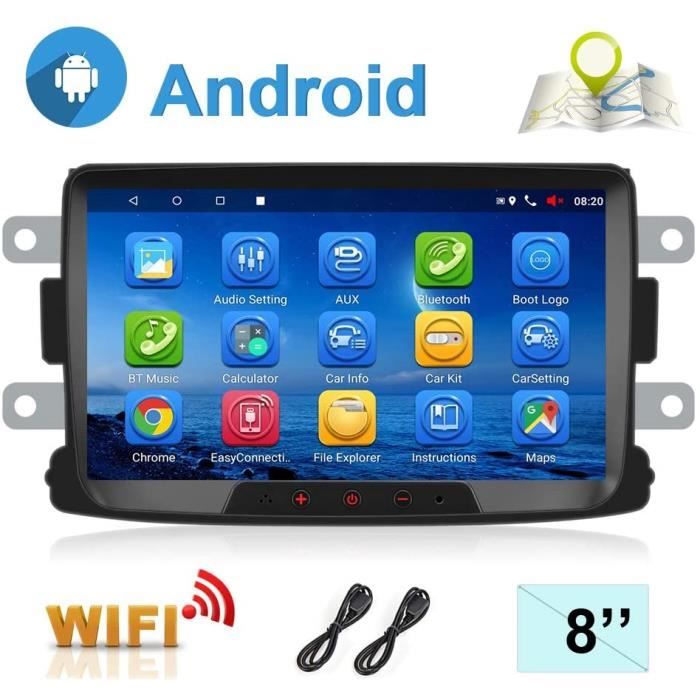 Accessoires pour lecteurs multimédia Autoradio Android 7.1 pour Renault Dacia Navigation GPS CAMECHO 8 Pouces écran Tact 874