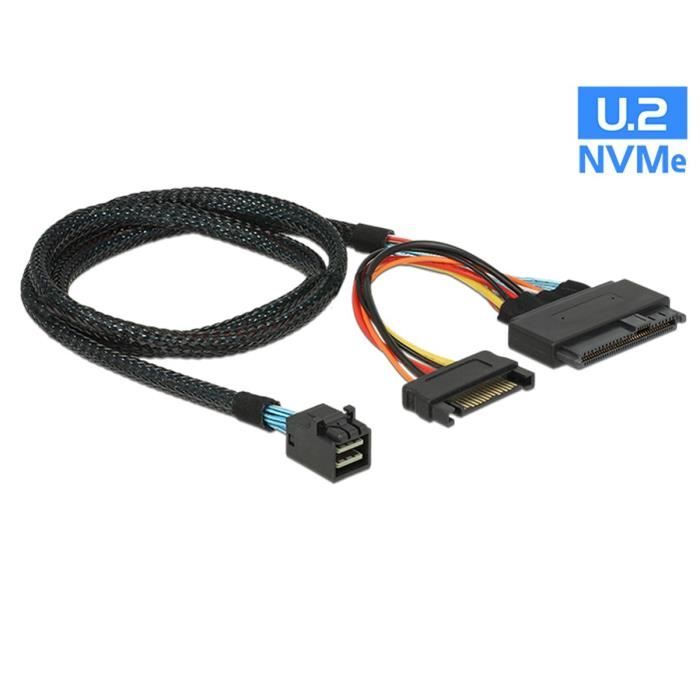 Câble CY U.2 U2 SFF-8639 NVME PCIe SSD pour carte mère Intel SSD 750 p3600 p3700 M.2 SFF-8643 Mini SAS HD