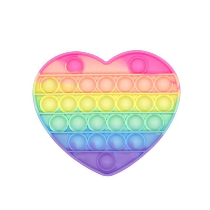 Forme Amour, Pop it Fidget Toys Pack, Fidgets Toy Anti Stress, Popit Games Pas Cher, Popits multicolores Fidget Toys