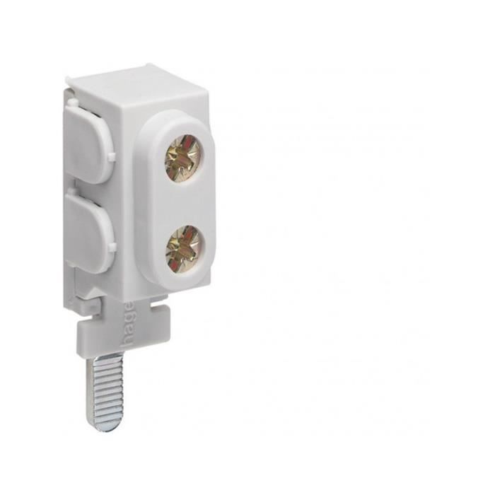HAGER - Lot de 4x Borne de raccordement 1P languette 2x25mm²
