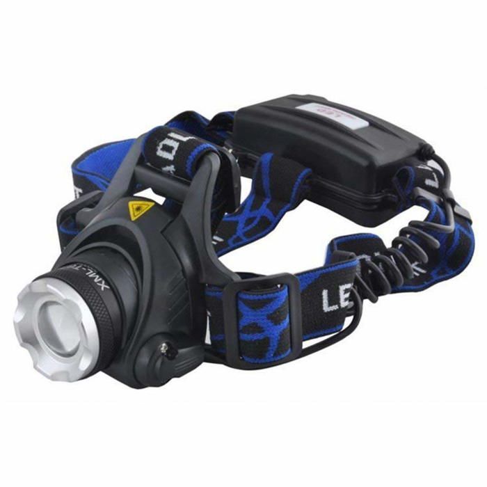 Lampe Torche Frontale LED T6 CREE Rechargeable HDEO XML-T6 - 5902367971106