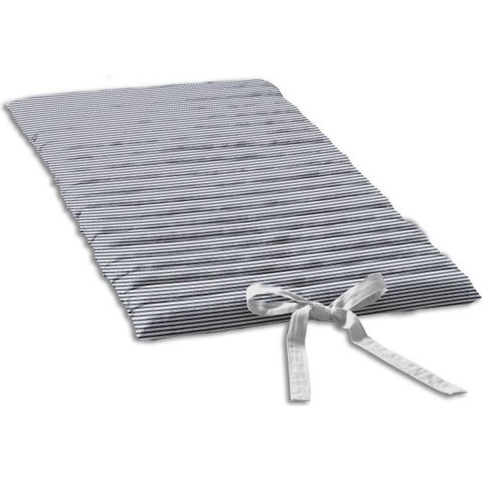 TODAY Natte de repos Cabane de Plage Liny 100% coton - 65x165 cm - Rayé bleu