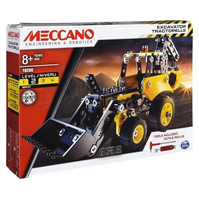 MECCANO Tractopelle de chantier à construire