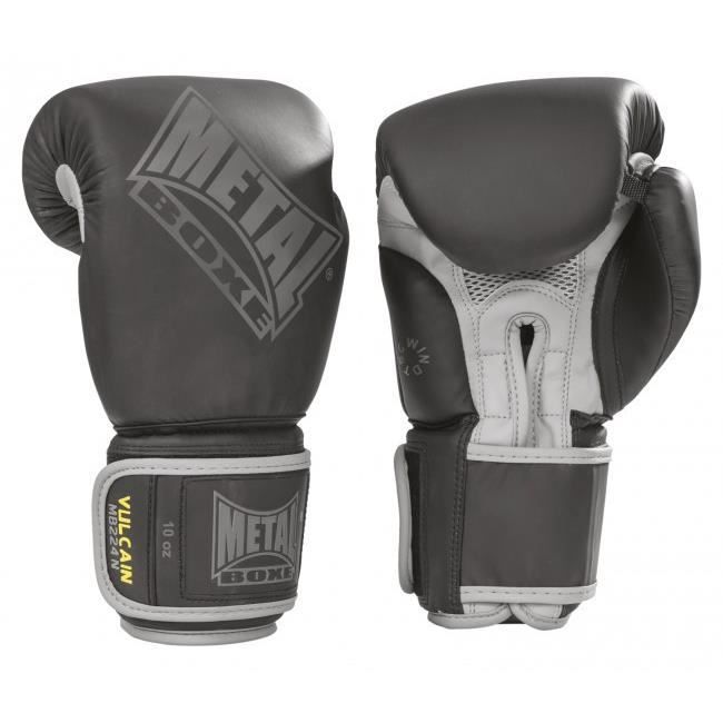METAL BOXE Gants de Boxe Vulcain - Noir Mat