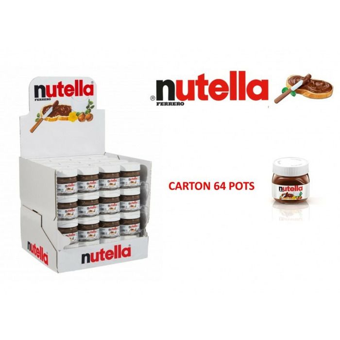 NUTELLA - lot de 64 pots en verre 25gr