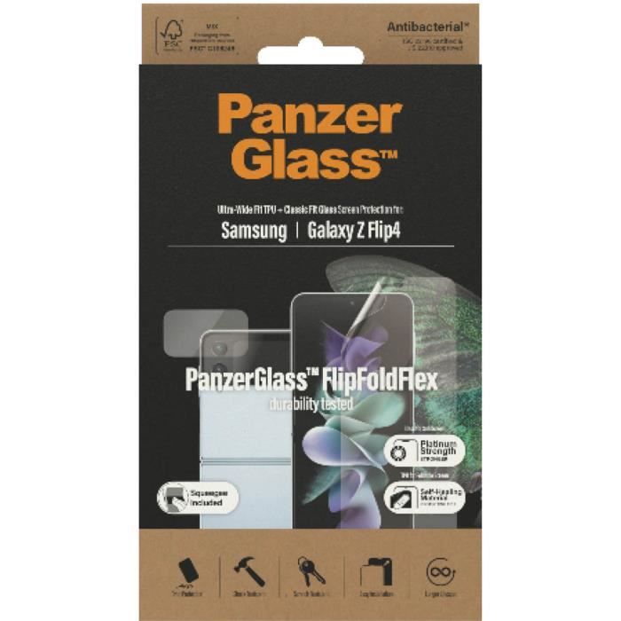 Protection d'écran en verre trempé Case Friendly Anti-bactéries Samsung Galaxy Z Flip 4 PanzerGlass