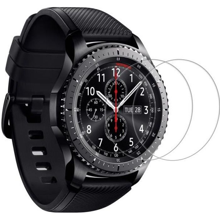Verre Trempé pour Samsung Gear S3 Frontier-Samsung Gear S3 Classic [Pack 2] Film Vitre Protection Ecran Montre Connectée Phonillico®