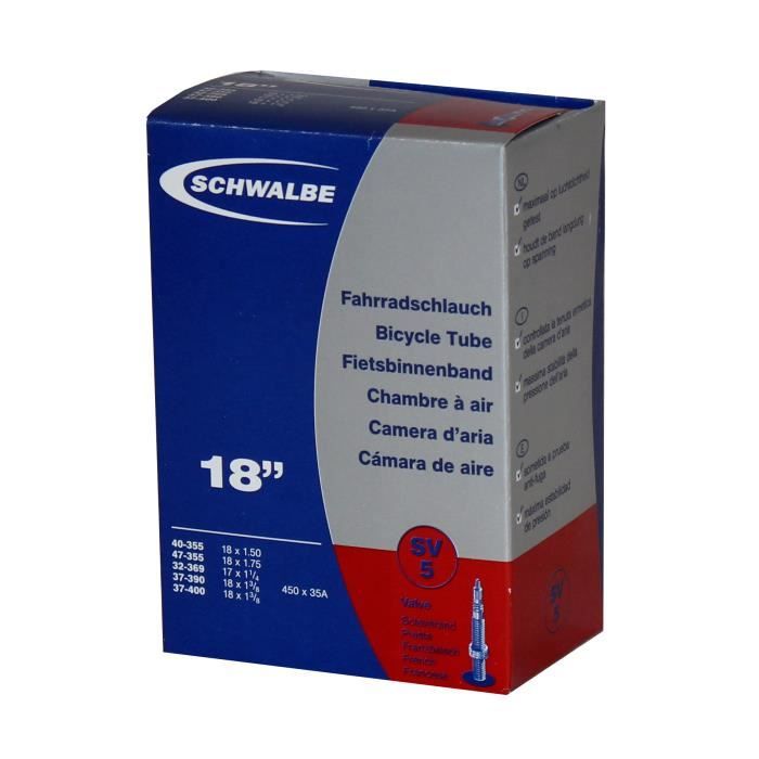 Chambre à air Schwalbe - 450A / 18x1,75 40-355 à 37-400 Presta 40 mm