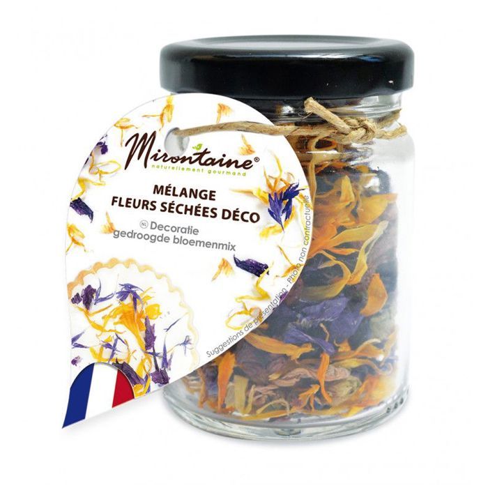 Mélange de fleurs séchées comestibles pour pâtisserie