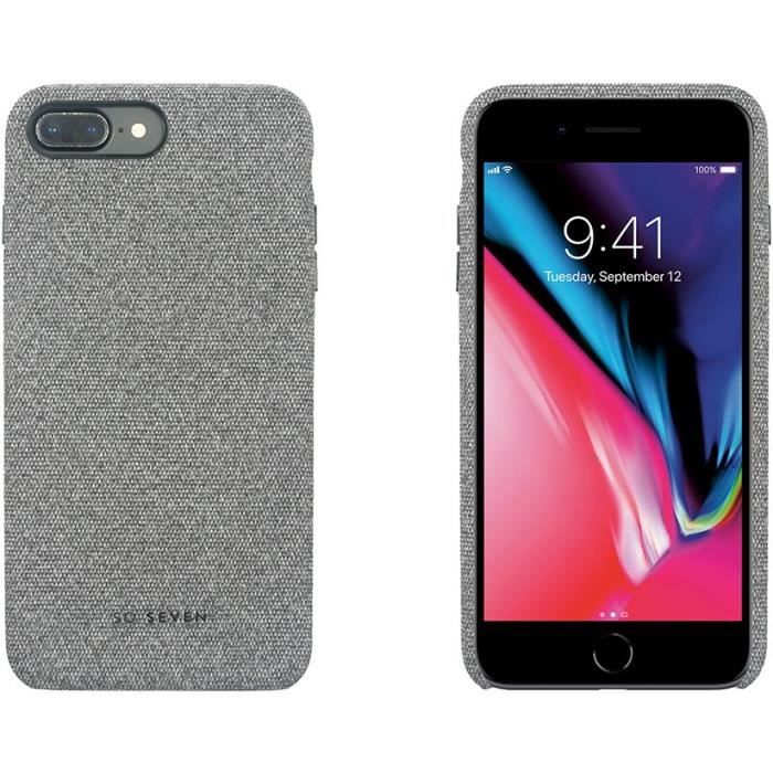 SO SEVEN Coque Gentleman Tissu Gris: Apple iPhone 6+ / 6S+ / 7+ / 8+