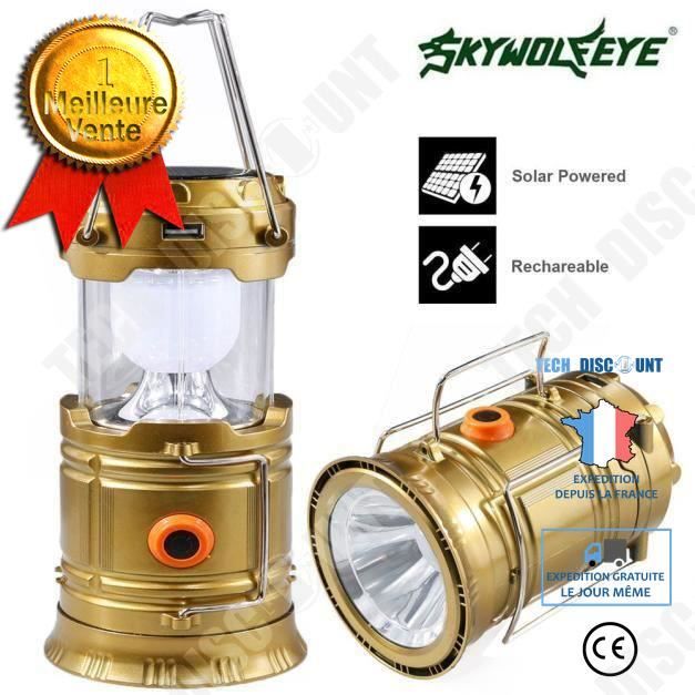 TD® Lanterne de bivouac LED campement camping bivouac éclairage nocturne 8 heure autonomie luminaire d'extérieur forêt randonnée
