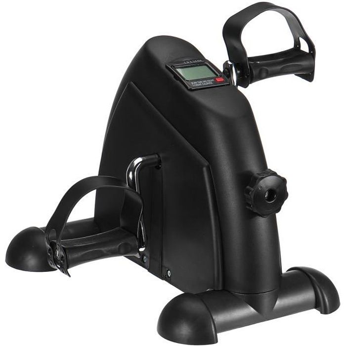 Mini Vélo d'appartement Portable Pédalier Entraineur Jambes et Bras Fitness Cyclisme Avec Écran LCD