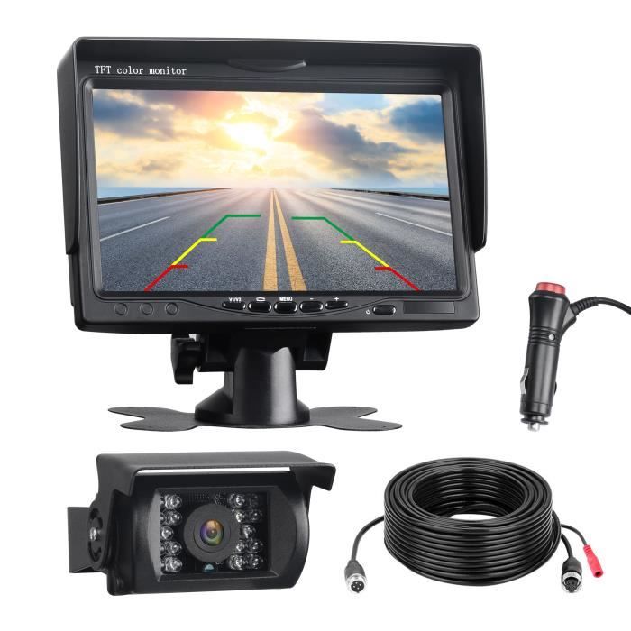 TOGUARD Caméra de recul Caméra voiture sécurité 18 IR LED Vision Nocturne 7 \