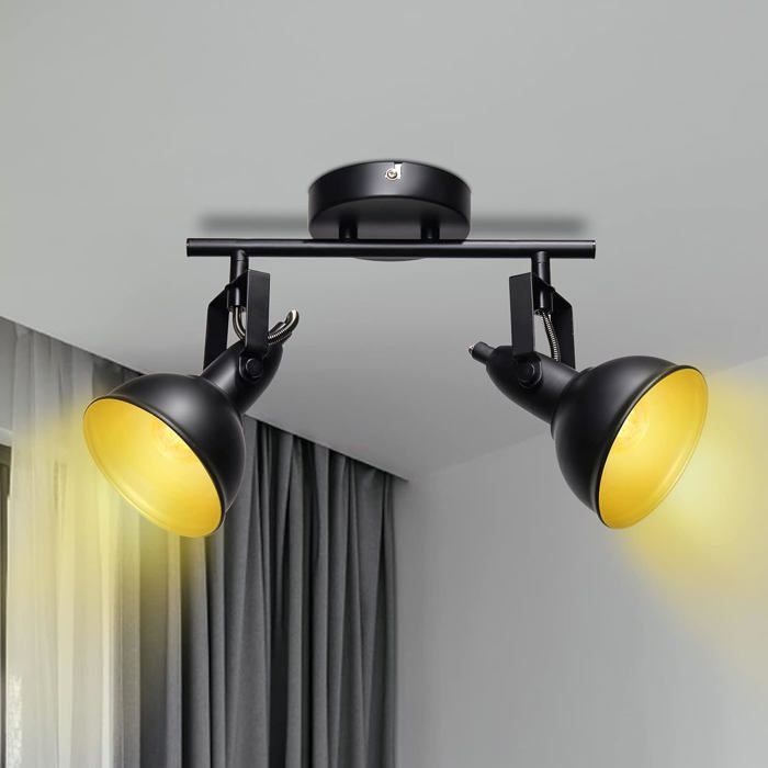 4 Spots LED Encastrés Pivotants IP44 - Noir - 5,5W - Dimmable Et 3 Températures De Couleur - Parfait Pour Salle De Bain, Cuisine, Extérieur