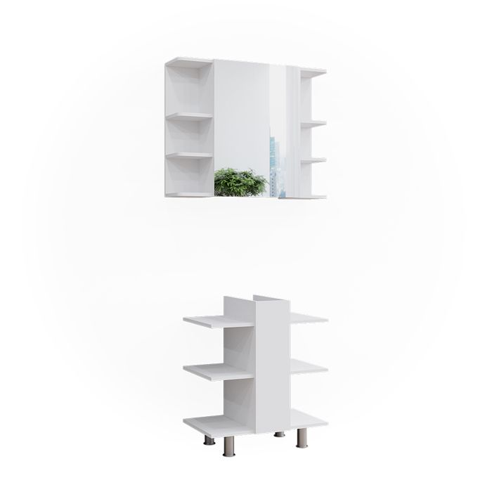Meuble Sous Vasque Vicco Perry Blanc Et Béton – 60 Cm, Neuf Sous Emballage