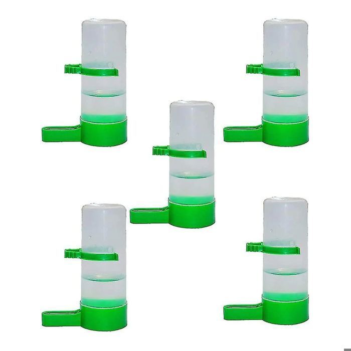 Comparer les prix de Distributeur d'eau pour oiseaux pour cage, 5 bols d'eau pour oiseaux 60 ml, mangeoire automatique à gravité sans désordre,