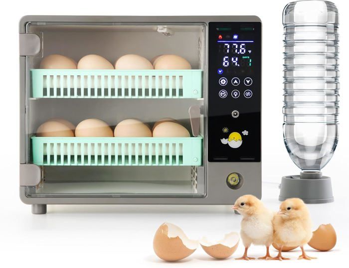 Comparer les prix de Couveuse Oeuf Automatique,24 Oeufs Contrôle Intelligent de la Température Ecran Tactile, Avec Système de Rotation Automatique