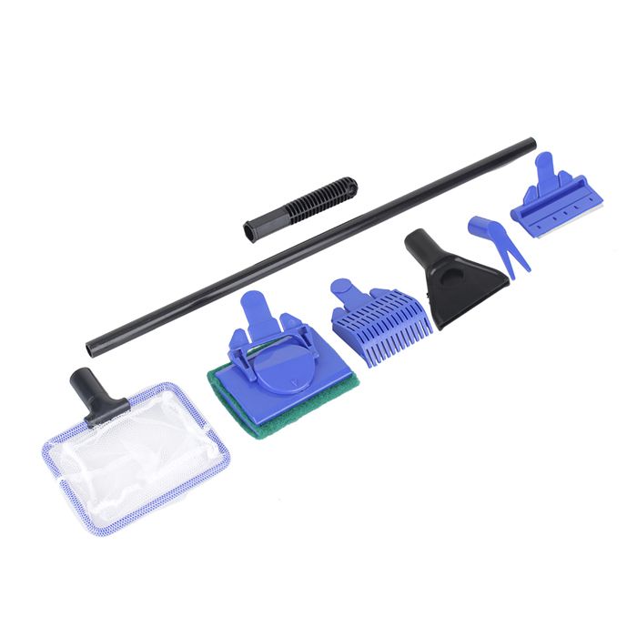 Comparer les prix de Ensemble doutils de nettoyage 5 en 1 pour aquarium brosse râteau à gravier filet fourchette éponge