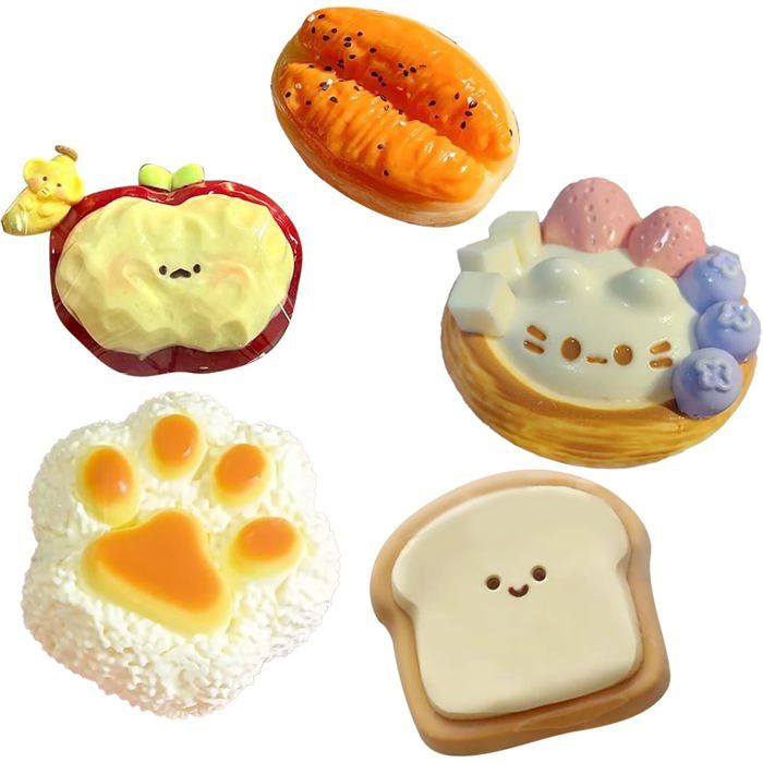 5Pcs Jouets Squishy Mignons Mochi Squishy de Couleurs Dégradées Squeeze Fidget Jouets Anti Stress Soulagement du Stress
