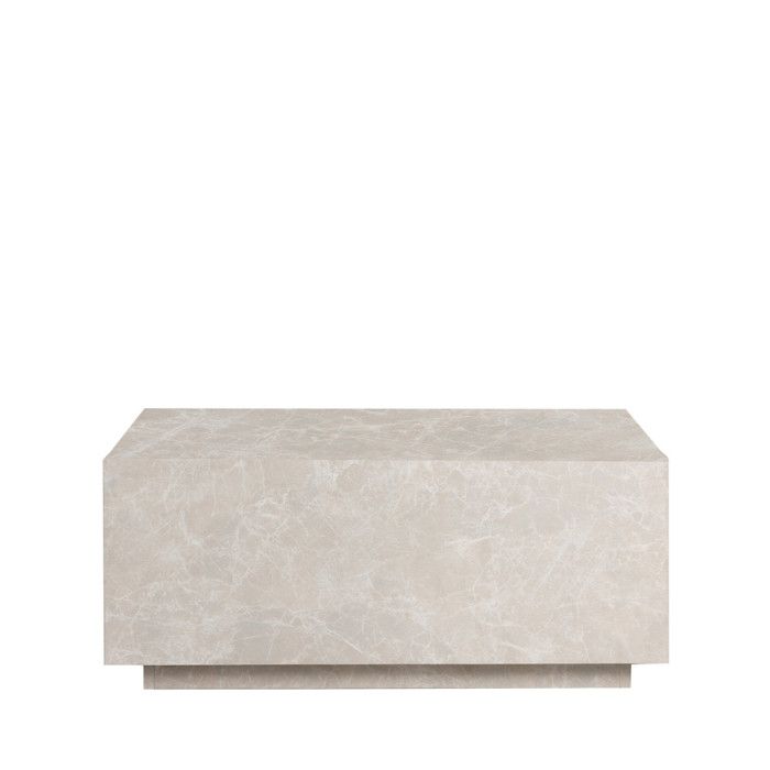 Lipani - Table basse effet marbre 90x50cm - Grège Lipani - Table basse effet marbre 90x50cm - Grège