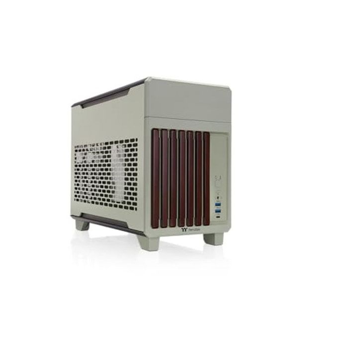 Boîtier PC Mini-ITX - THERMALTAKE - WS - Finition bois - AIO 280 mm - PCIe 4.0 riser inclus