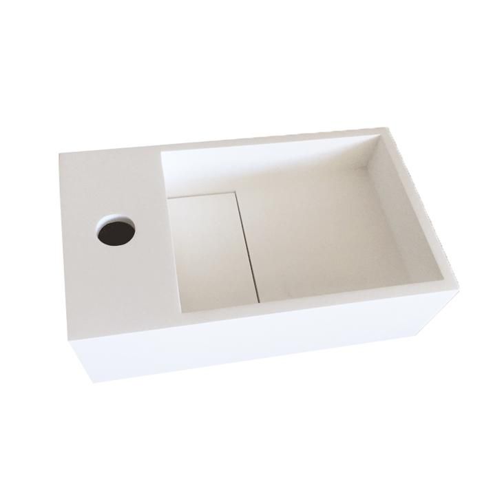 Ambra Vasque A Poser 60 Cm En Solid Surface Rectangulaire En Solid