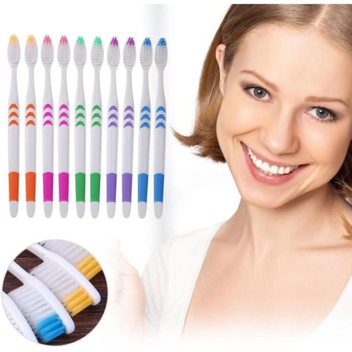 10 pcs/lot Professional Brosse à dents souple Bouche propre Nano