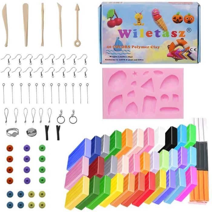Queta Pâte Polymère 32 Couleurs – 650 G, Non Toxique, Avec Outils Et Accessoires, Cadeau Créatif