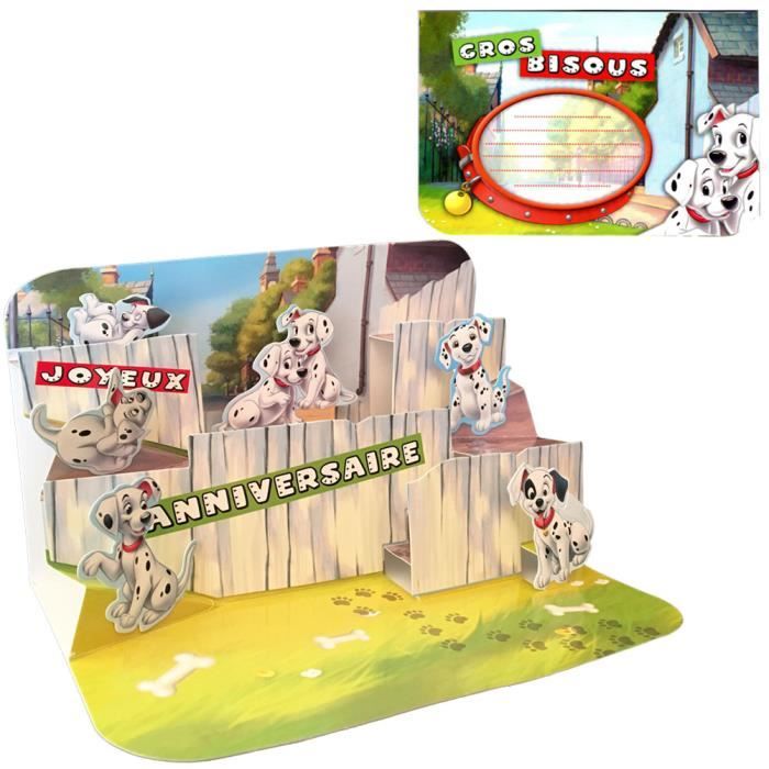 Carte Anniversaire 3d Disney Les 101 Dalmatiens Achat Vente