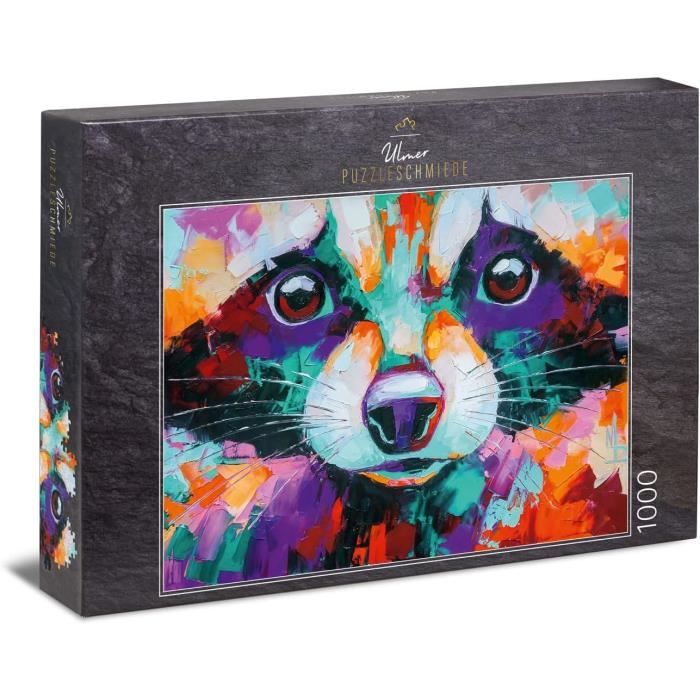 Puzzle Raton Laveur Puzzle 1000 Pièces Motif Artistique Le Raton Laveur ...
