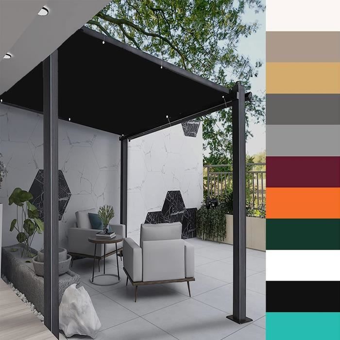 Voile D'ombrage Rectangulaire Étanche Résistant Au Soleil - Beige - PE